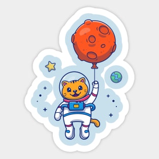 Astronaut Cat Sticker